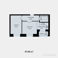 ЖК Anar — 2-ком 47.5 м² (от 20,051,700 тг)