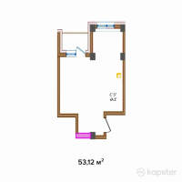 ЖК На Кассина — 2-ком 53,1 м² (null)