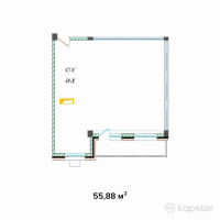 ЖК На Кассина — 2-ком 55,9 м² (null)