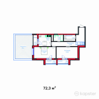 ЖК Safia — 2-ком 72.3 м² (от 27,835,500 тг)