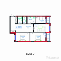 ЖК Safia — 3-ком 99.5 м² (от 38,319,050 тг)