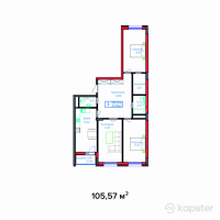 ЖК Safia — 3-ком 105.6 м² (от 40,644,450 тг)