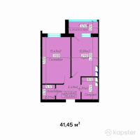 ЖК Сеним — 1-ком 41.5 м² (от 7,875,500 тг)