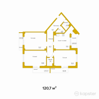 ЖК Versailles — 3-ком 120.7 м² (от 43,452,000 тг)