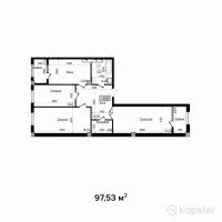 ЖК Тумар — 3-ком 97.5 м² (от 19,506,000 тг)