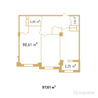 ЖК JER ANA — 2-ком 97.6 м² (от 80,040,200 тг)