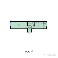 ЖК Otbasym — 1-ком 44.7 м² (от 17,306,650 тг)