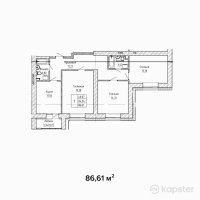 ЖК Onyx 2 — 3-ком 86.6 м² (от 27,715,300 тг)