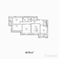 ЖК Onyx 2 — 4-ком 91.8 м² (от 29,363,300 тг)