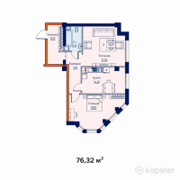 ЖК Munar Tau — 2-ком 76.3 м² (от 50,371,200 тг)