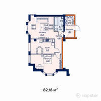 ЖК Munar Tau — 2-ком 82.2 м² (от 54,225,600 тг)