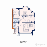 ЖК Munar Tau — 3-ком 100 м² (от 65,993,400 тг)