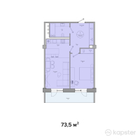 ЖК Koksai Юбилейный — 2-ком 73,5 м² (null)