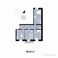 ЖК Амина — 3-ком 98.7 м² (от 45,379,000 тг)