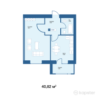 ЖК Yrys — 1-ком 40.8 м² (от 12,246,000 тг)