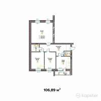 ЖК Маяк — 3-ком 106.9 м² (от 23,515,900 тг)