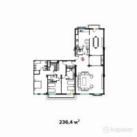 Клубный дом Abay — 5-ком 236.4 м² (от 223,398,000 тг)