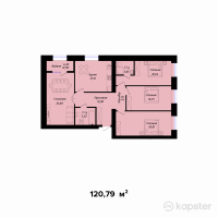 ЖК Altyn Sapa — 4-ком 120.8 м² (от 45,779,500 тг)