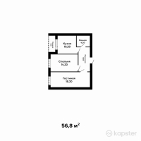 ЖК Qulager — 2-ком 56.8 м² (от 16,188,000 тг)