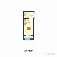 ЖК Otbasy — 1-ком 27.8 м² (от 9,445,300 тг)