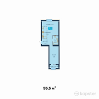 ЖК Otbasy — 2-ком 55.5 м² (от 18,870,000 тг)