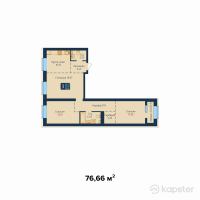 ЖК Otbasy — 3-ком 76.7 м² (от 26,064,400 тг)