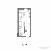 Апарт-отель Parkside Living — 1-ком 23 м² (от 30,000,000 тг)