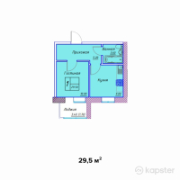 ЖК Safuan — 1-ком 29.5 м² (от 9,440,000 тг)