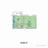 ЖК Safuan — 1-ком 42.8 м² (от 13,702,600 тг)