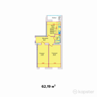 ЖК Safuan — 2-ком 62.2 м² (от 19,900,900 тг)