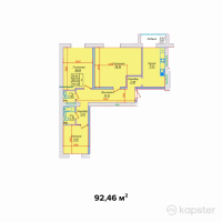 ЖК Safuan — 3-ком 92.5 м² (от 29,587,600 тг)