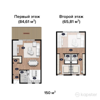 ЖК Belgravia Villas — 3-ком 150 м² (null)