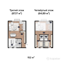ЖК Belgravia Villas — 3-ком 152 м² (null)