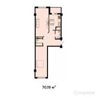 ЖК Jetisu Park — 2-ком 70.2 м² (от 30,883,600 тг)