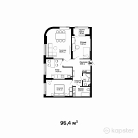 ЖК Respublika — 3-ком 95.4 м² (от 35,298,000 тг)