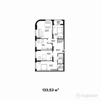 ЖК Respublika — 4-ком 133.5 м² (от 49,406,300 тг)