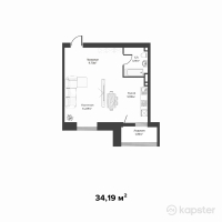 ЖК Uly Dala — 1-ком 34,2 м² (null)