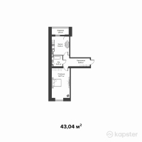 ЖК Uly Dala — 1-ком 43 м² (null)