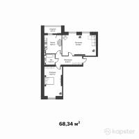 ЖК Uly Dala — 2-ком 68,3 м² (null)