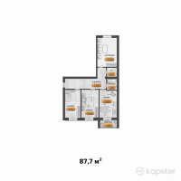 ЖК Aryjan — 3-ком 87.7 м² (от 28,064,000 тг)