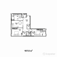 ЖК Turan — 3-ком 107.5 м² (от 40,850,000 тг)