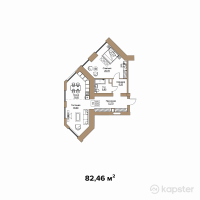 КД REGENT — 2-ком 82.5 м² (от 68,441,800 тг)