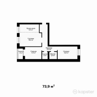 ЖК Алтын-Арка — 3-ком 73.9 м² (от 23,648,000 тг)