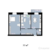 ЖК Амина — 2-ком 77 м² (null)
