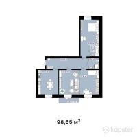 ЖК Амина — 3-ком 98,7 м² (null)