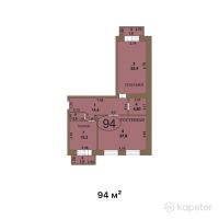 ЖК Модерн — 2-ком 94 м² (от 37,600,000 тг)