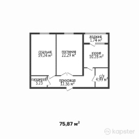 ЖК Мангелик — 2-ком 75,9 м² (null)