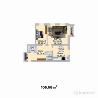 ЖК Aktobe Towers-2 — 2-ком 106.7 м² (от 25,598,400 тг)