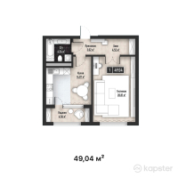 ЖК Өner — 1-ком 49 м² (от 20,950,623 тг)