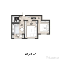 ЖК Өner — 2-ком 68.5 м² (от 29,259,955 тг)